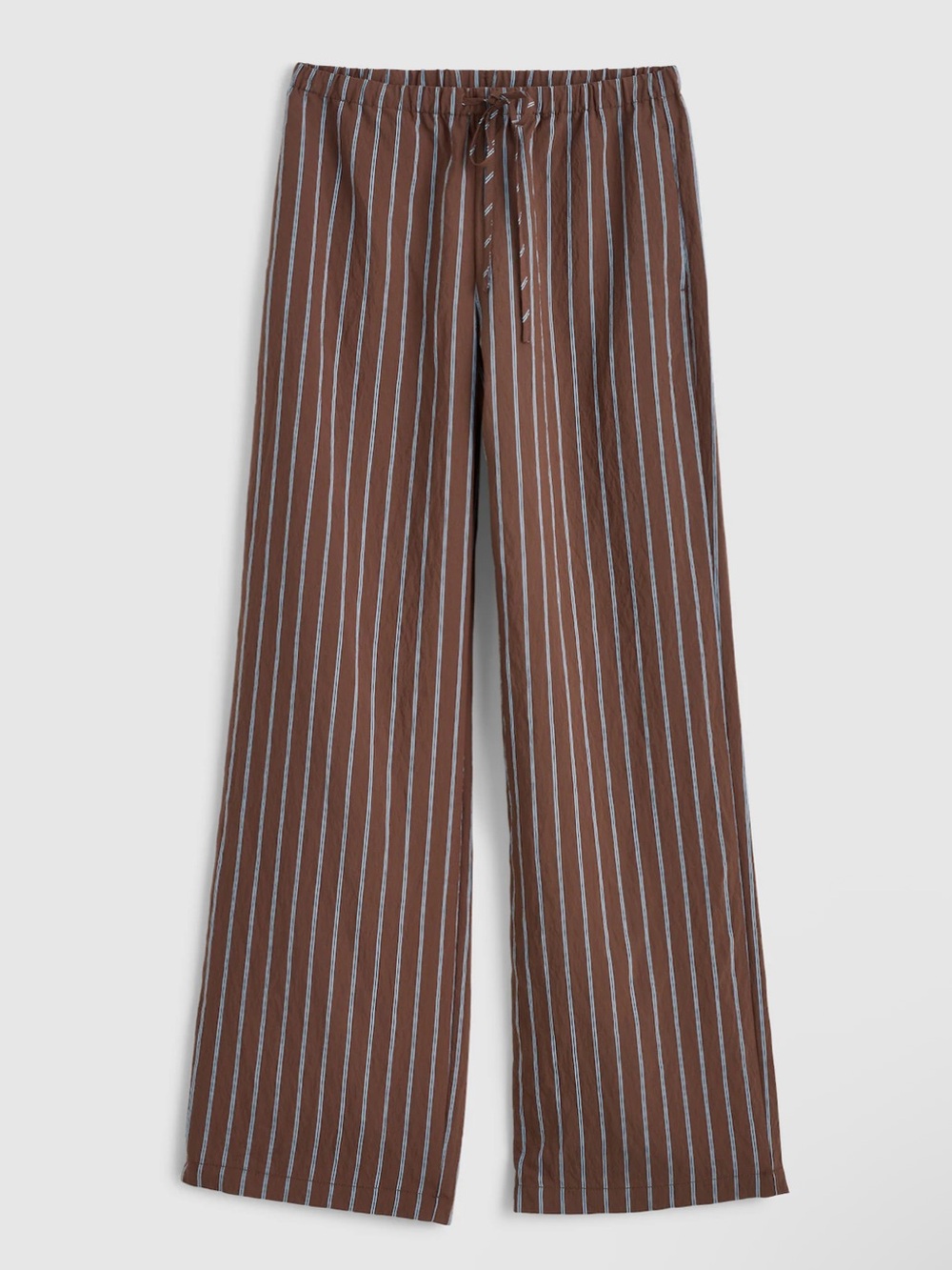 Madewell Pull on Pants Brown Peri Twin Stripe - size Medium OA244 NWT